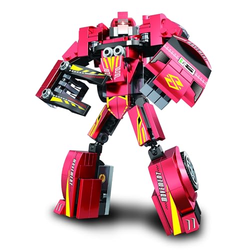 Image of Racing Fury Red 2-in-1 Robot & Sports Car (228 Pieces) | Learn About Machines | Building Block Set for Kids Age 6+ | STEM Educational Toy | Build, Play & Learn | Science & Learning Toy
