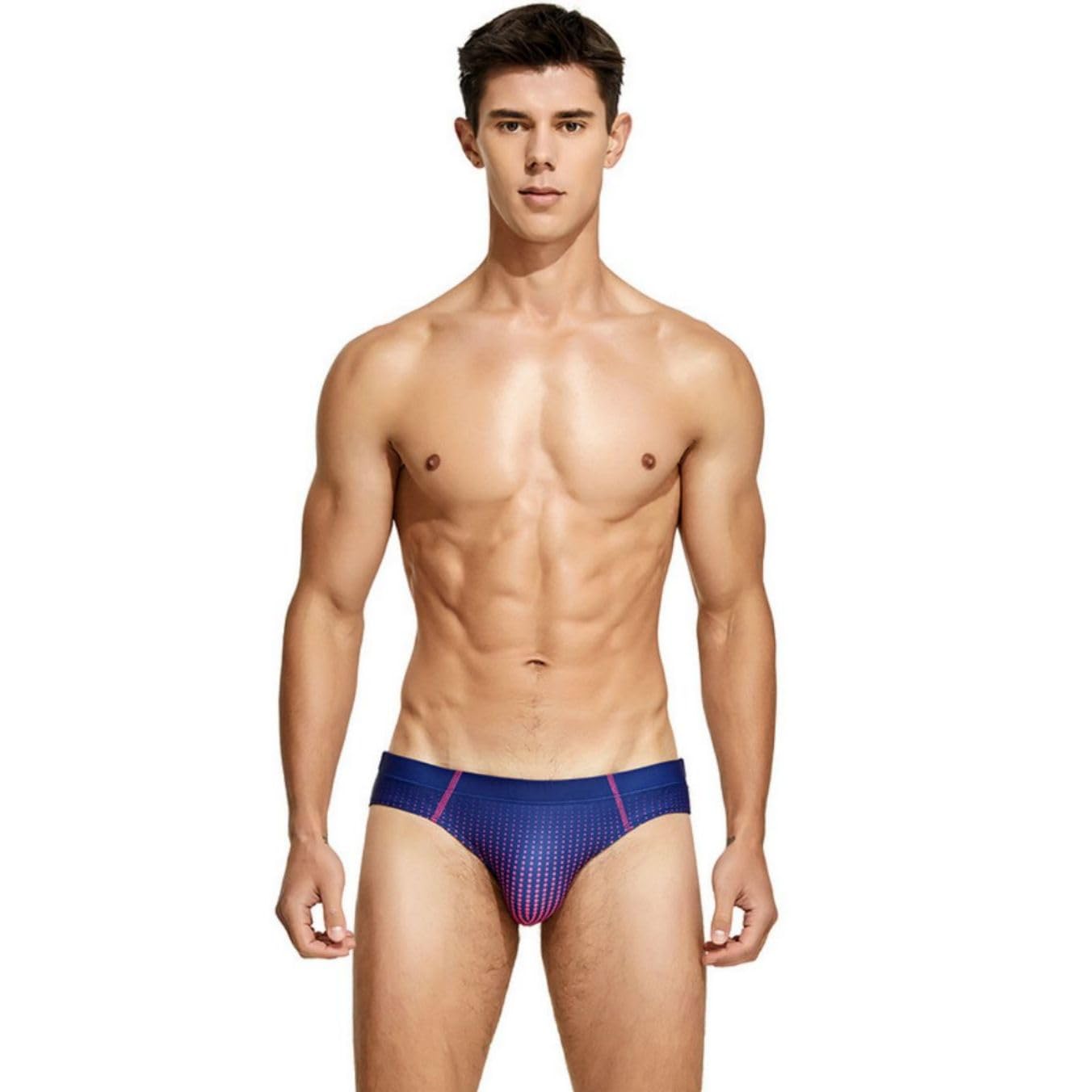 Wayonge Men's Swimwear Men Swim Pants for Beach Vacation and Hot Spring Mens Swimming Briefs (XX-Large,Dark Blue)