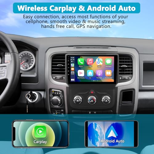 Radio para Dodge RAM 1500-3500 2013-2018, 9" Touchscreen miniatura 3