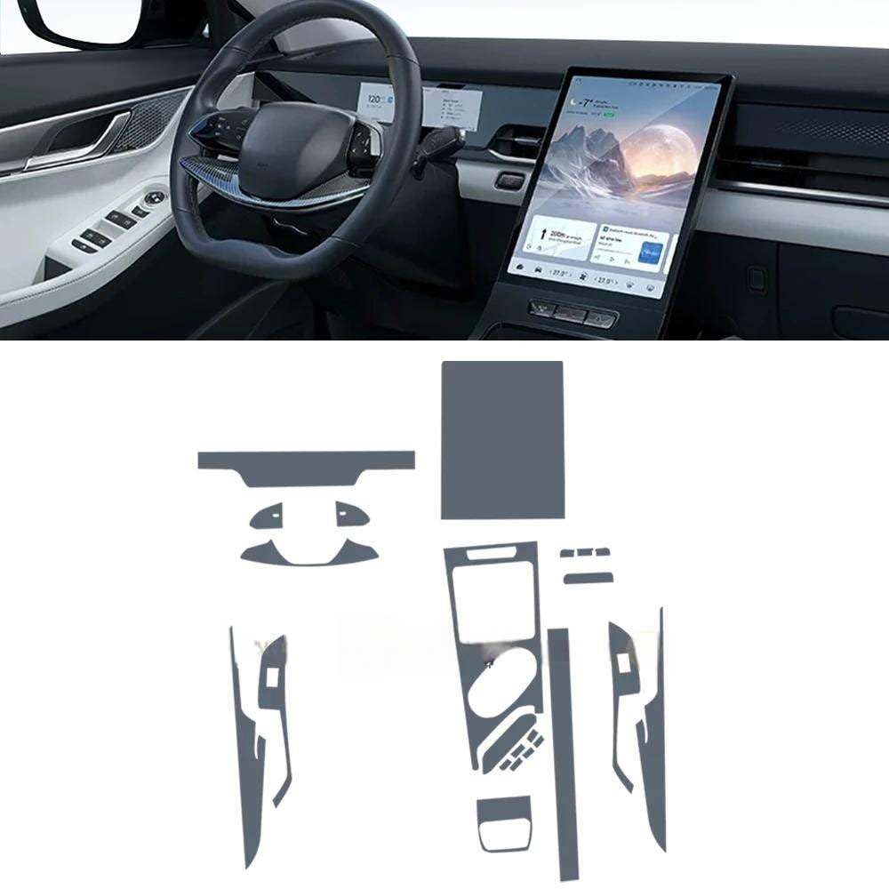 Pellicola Protettiva AntiGraffio per la Console Interna dell'auto, per Jaecoo j5 2025-2026, Pellicola in TPU Trasparente