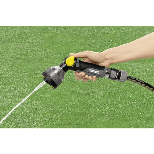 Kärcher Multifunktions-Spritzpistole Premium, aus langlebigem Metall und 4 Sprühbildern, inkl. drehbarem Griff und tropfsicherem Sprühkopf, grau/schwarz