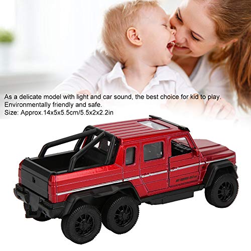 1:32 High Simulation Alloy Car Toy Pull Back Vehicle Model,With Light Sound,For Home Child Kid Gift (Mercedes Benz Red) #TOP7