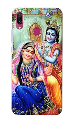 Image of Printed Hard Back Cover Case for Huawei Y6 2019 | Huawei Y6 Prime 2019 Back Cover (Radha Krishna) -1803