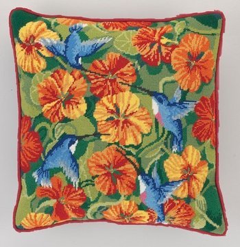 Nasturtium Pillow - Needlepoint Kit
