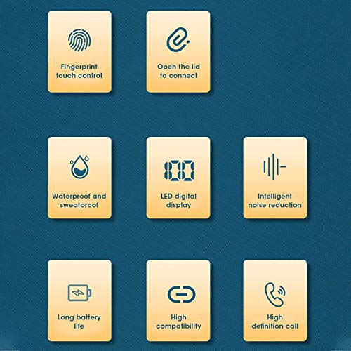 Oordopjes, Intelligent Touch Control Headsets 5.1 Chip Automatisch koppelen Draadloze oortelefoon, voor hardlopen naar… - Image 5