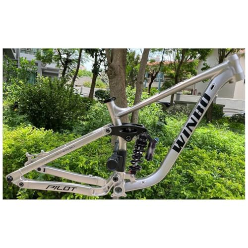 HIMALO Full Suspension Frame 27.5er 29er Downhill Mountain Bike Frame 15.5'' DH Soft Tail Bike Frame Disc Brake Thru Axle Boost Frame Oil Spring Rear Shocks(29x15.5'')