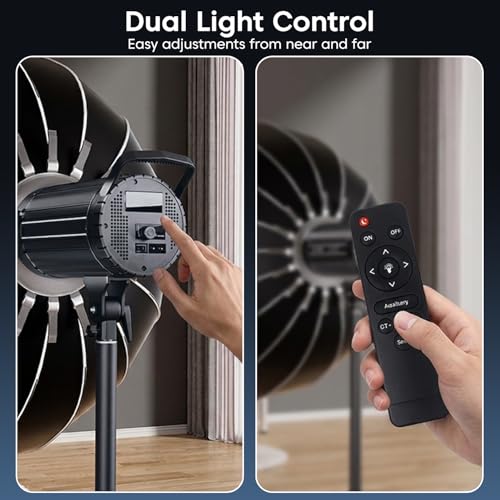 Image of Sounce 150W Bi-Colour Continuous LED Light with 18CM Reflector & Infrared Remote | AC Powered | 3000K-6500K Colour Temperature | 95 CRI | 13500 Lumen | for Photo & Video Shoots