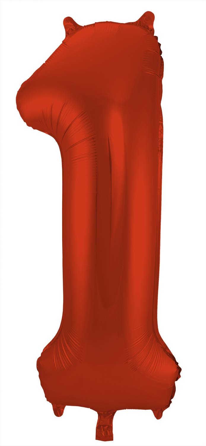 Folat - Foil Balloon Number 1 Red Metallic Matt - 86 cm โ image 1