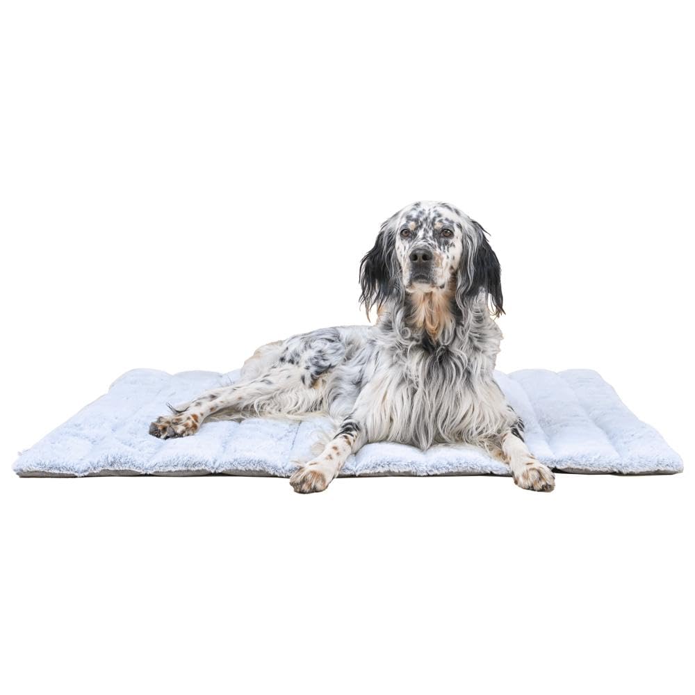 MaxCor Grand Tapis Chien Rectangulaire Gris - Soulage et Préserve Les Articulations - Panier Chien Réversible été/Hiver et Facile à Transporter - Ne se déforme Pas et Lavable en Machine