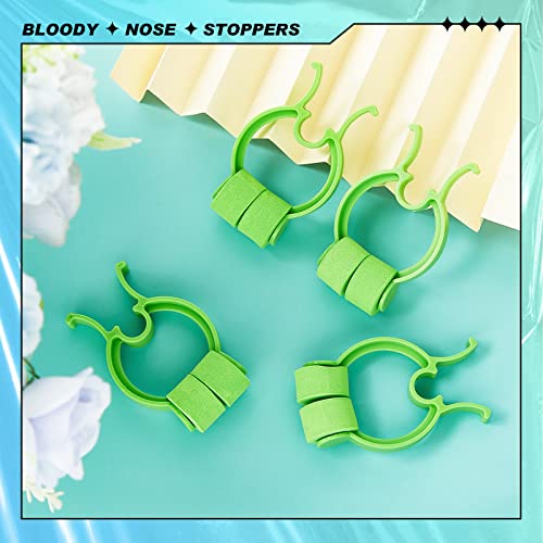 Fabbay 100 Pcs Stop Nosebleeds Clip Nose Bleed Stopper Nasal Clip for Adult Emergency Accident, Blue and Green - Thumbnail 5