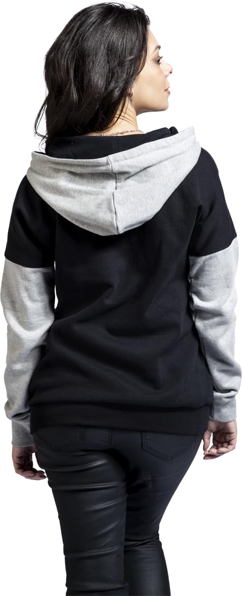 Motörhead England Frauen Kapuzenpullover schwarz/grau meliert