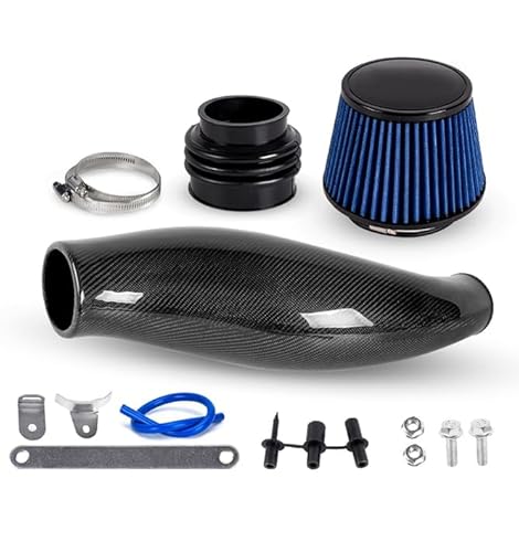 For 92-00 Honda Civic 94-01 Acura Integra Cold Air Intake Pipe Kit Power High Flow with Air Filter Compatible with 1992-2000 Honda Civic EK EG & 1994-2001 Acura Integra DC EG EK DC (Carbon Fibre+ABS)