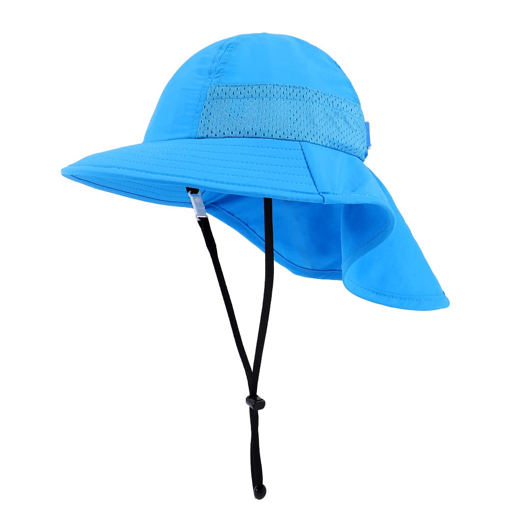 MASOCIO Sombrero de Sol Bebé Niños Verano Gorro de ala Ancha Proteccion Solar Ajustable para Exteriores Playa