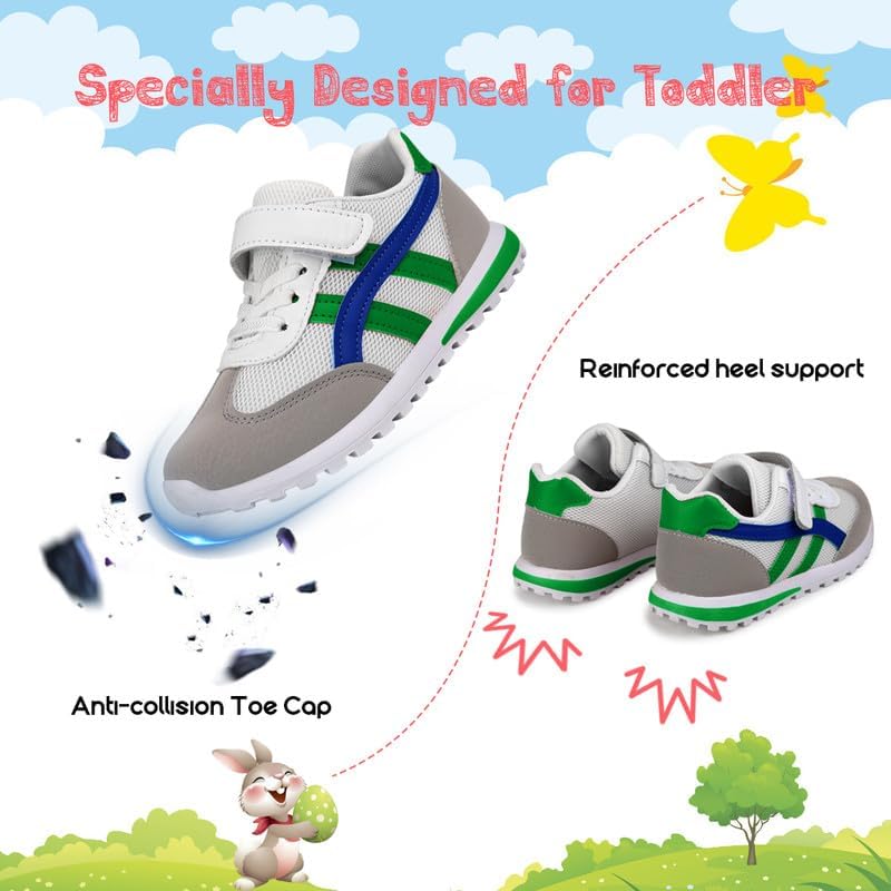 Toddler Boys Girls Slip On Canvas Sneakers Cartoon Dinasour Printed Little Kid Unisex Adjustable Strap Walking Shoes Lazy Shoes with Hook and Loops - Image 3