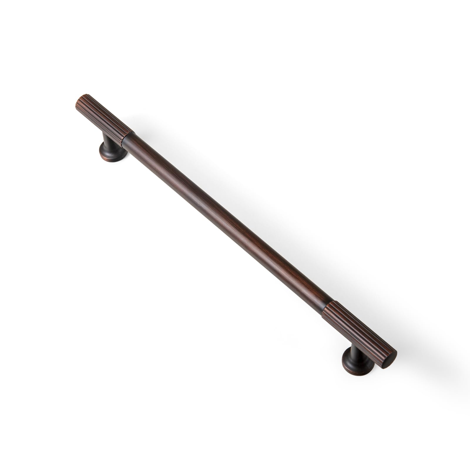 Goo-Ki Oil Rubbed Bronze Zinc Alloy Cabinet Handles - 7.56''(192mm) Hole Center Striped Decorations Cabinet Pull Hardware for Bedroom, Kitchen, 6 Pack