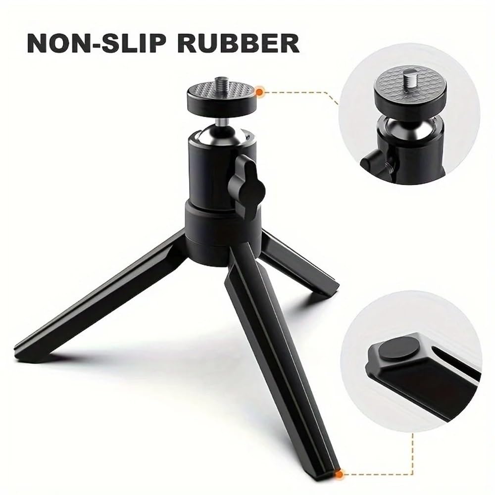 Mini trípode portátil para proyector con cabezal giratorio de 360°, adecuado para soporte de proyector multidispositivo, fácil de transportar y almacenar
