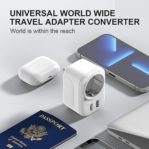 Reiseadapter für USA – PAIDASHU Reisestecker mit USB A & C