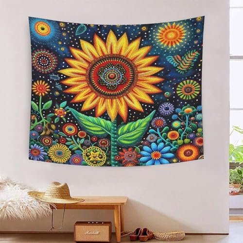 Tenture tournesol 3D pour salon et décoration de chambre