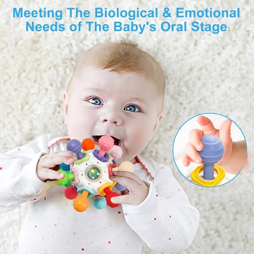 Image of Baby Montessori Sensory for 0-6 6-12 Months, Baby Teether Teething for Babies 0 3 6 9 12 18 Months, Newborn Infant Learning Developmental Gifts for 1 2 Year Old Boys Girls (White.)