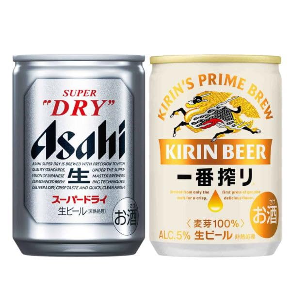 Amazon.co.jp: 国産 生ビール ミニ缶 135ml 飲み比べ 2種類×12本［合計