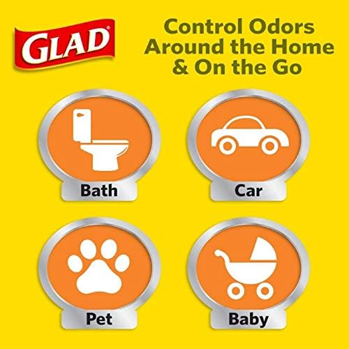 Glad Odor Shield 4 Gallon Household or On the Go Trash Bags, Fresh Clean Scent (156 bags) (Pack of 3)