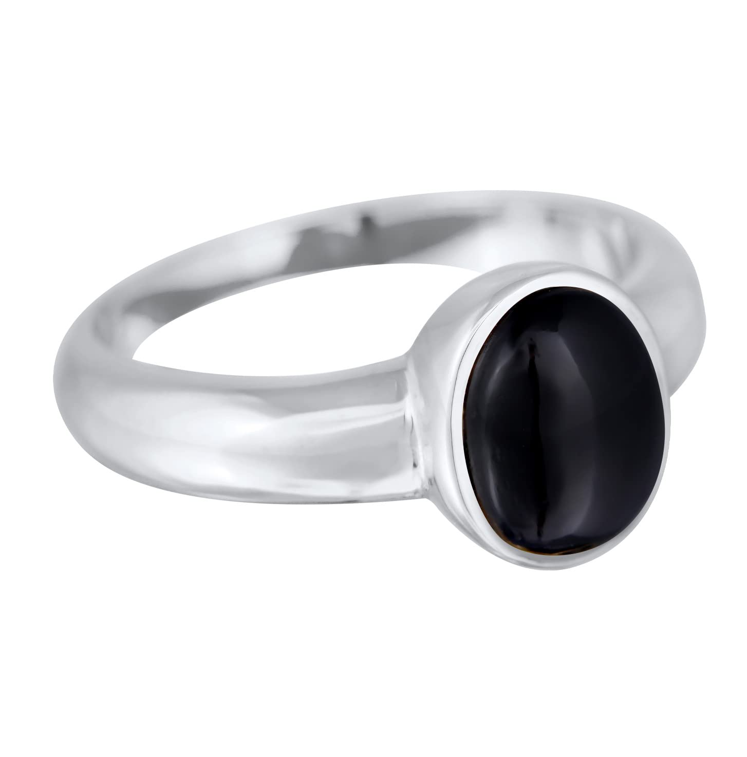 Kuzzoi Siegelring Herrenring mit Onyx Stein Schwarz 925 Silber poliert | massiver Silberring mit Edelstein Ring für Männer in der Ringgröße 60 - 66