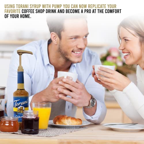 Torani Syrups 25.4Oz Bottle Sugar Free Blue Raspberry Syrup For Coffee With Grateful Grocer Gold Pump Coffee Syrup Dispenser #TOP2