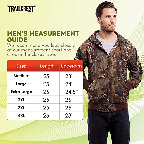 TrailCrest by Treel Men's Zip Up/Pullover Hoodie Sweatshirt, Stylish Camo Jacket, Outdoor Activities, Hunting, Casual Wear2