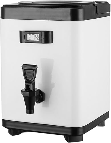 Insulated Beverage Dispenser Stainless Steel Insulated Beverage Dispenser with Faucet Hot Drink Dispense WithTemperature Display for Tea Coffee