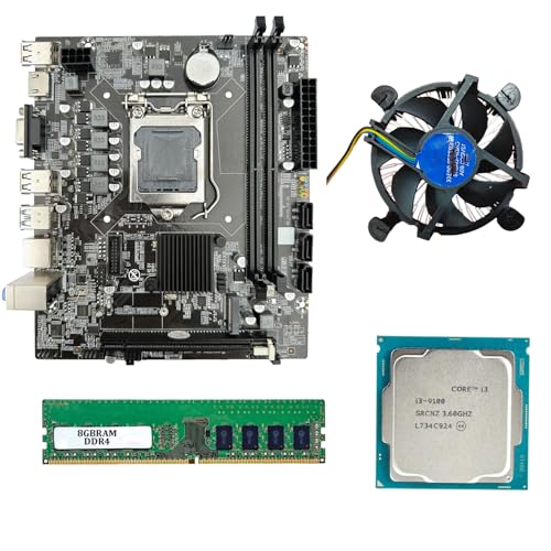 Image of H310 Motherboard Combo with i3 9th Generation Processor, 8GB DDR4 RAM & Cooling Fan - LGA 1151 Desktop PC Upgrade Kit for Home, Office, Business & Entry-Level Gaming