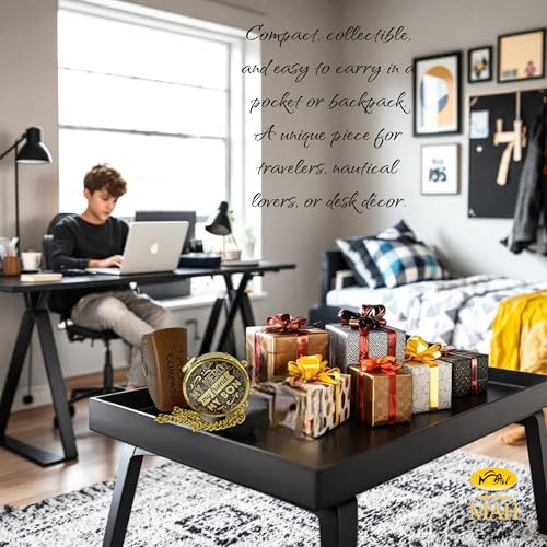 Brújula portátil personalizada de latón para senderismo, camping y aventura - regalo para hijo miniatura 7
