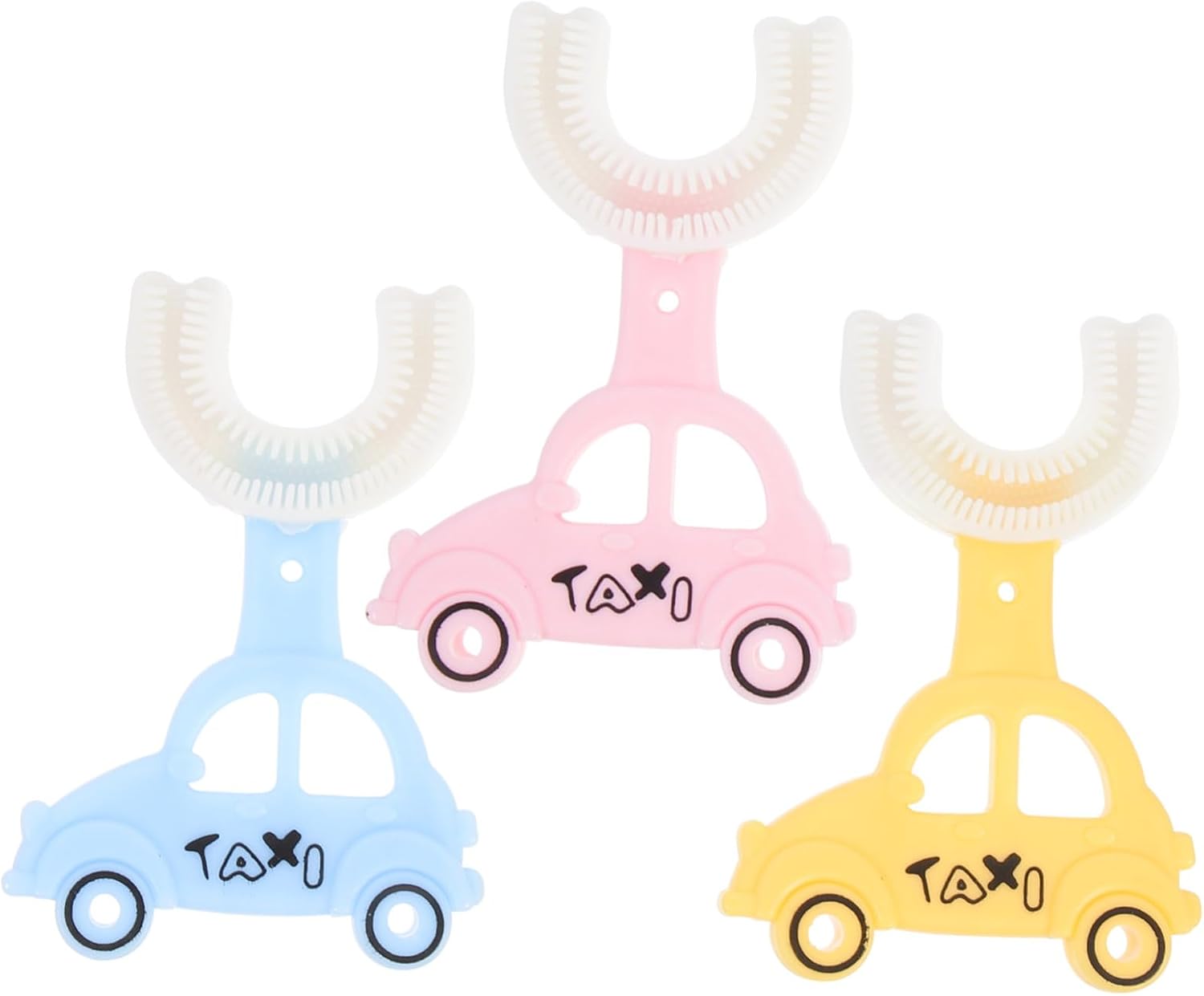 3pcs U Shaped Silicone Toothbrush Washable Soft Bristles Ergonomic Design for Gentle Deep Cleaning and Enamel Protection Portable Oral Care for Boys