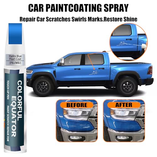 Image of Hydro Blue Pearl-Coat(PBJ /MBJ) Touch Up Paint Compatible with Dodge Ram, Car Paint Pen Scratch Repair Two-In-One Touch Up Paint, Premium Car Scratch Remover for Deep Scratches