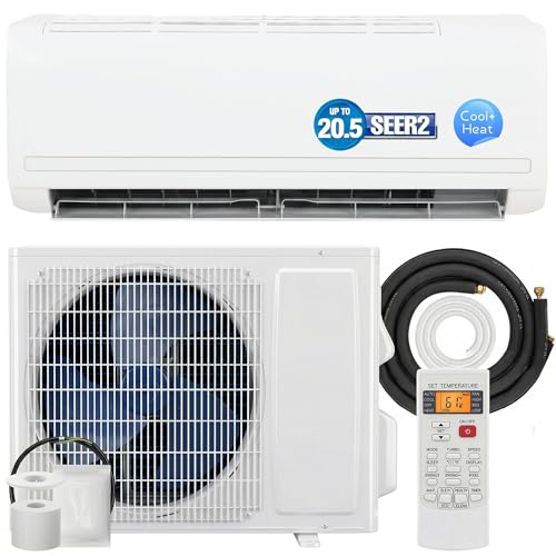HOMCOM 9100 BTU Mini Split AC/Heating System 20.5 SEER2 115V Heat Pump