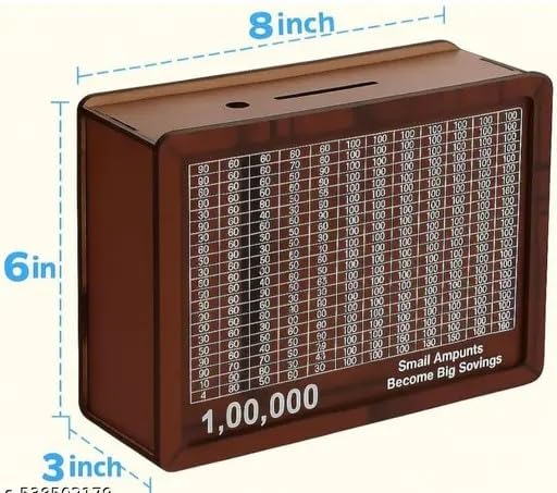 Image of Wooden Money /Piggy Bank, Money Box, Coin Box with Carved Design for Kids, Savings Challenge Box,Cash Vault Wooden Savings Box, Coin Piggy Bank,Money Save Box Smash, Money Saver (Black) RH MBOX 191