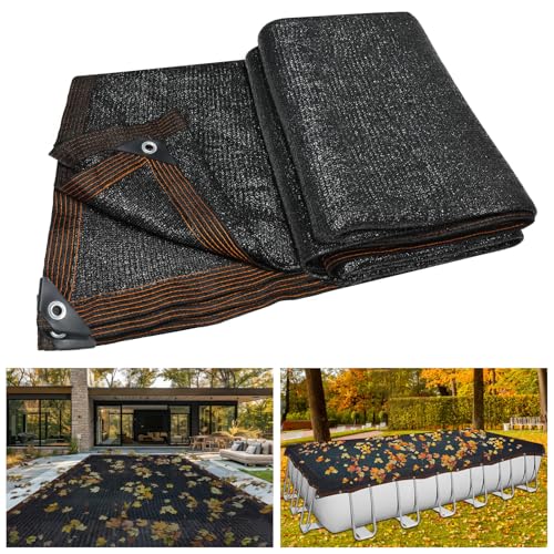 Legigo 24 X 44 Ft Rectangular Pool Leaf Net Cover, Fine Mesh Pool Cover with Reinforced Grommets, Leaf Netting Covers Suitable for 20 X 40 Ft Inground or Above Ground Pools Catching Leaves Debris