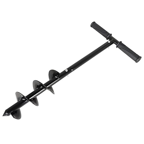 Miniatura 6 de findmall Broca de taladro manual de 4 x 24 pulgadas en forma de T, taladro manual en espiral para plantar bulbos y plantas en maceta