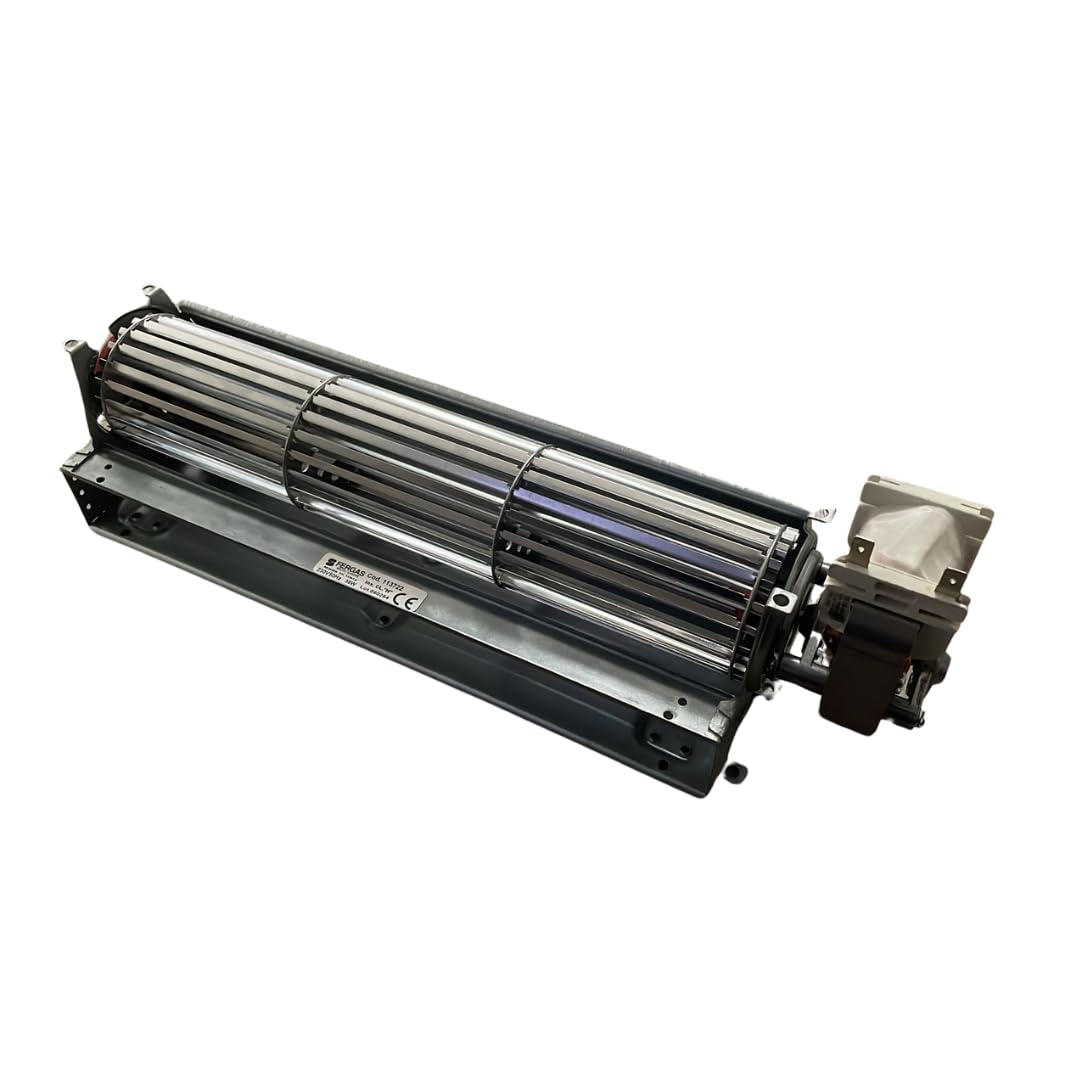 Ventola tangenziale lunghezza totale: 380 mm, dimensioni bocchetta: 304x40 mm,per stufa a pellet ANSELMO COLA, CADEL, FERROLI, NORDICA EXTRAFLAME