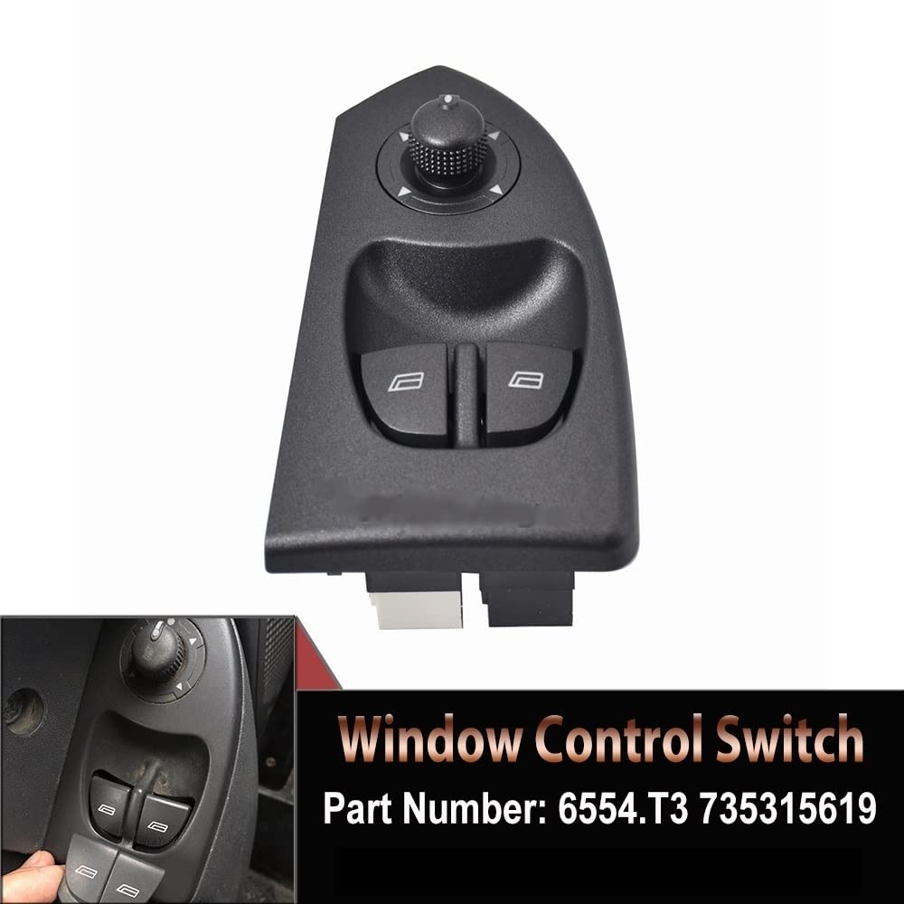 Elevalunas para Citroen para Jumper para Et para FL 2002-2006 735315619 6554T3 654.T3 Elevalunas Eléctrico Control Maestro Interruptor Pasajeros Ducato Interruptores Botón