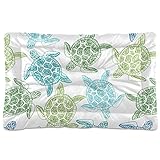 Emelivor Turtles Dog Cat Bed Washable Crate Pet Bed Anti-Slip Comfortable Crate Pet Puppy Bed Mat for Small Medium Large Dogs Cats, 18 x 24 Inch