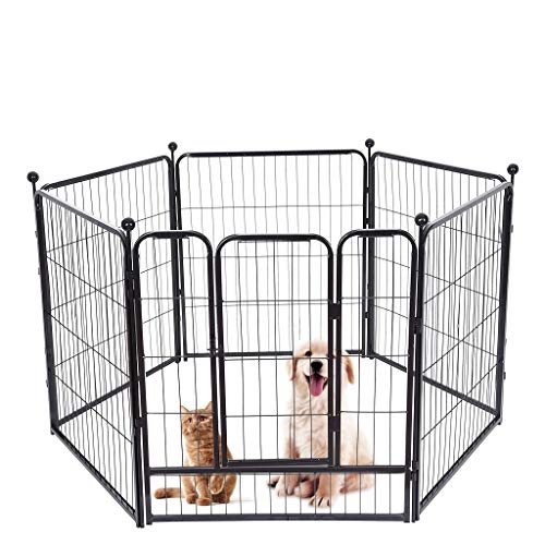 ErYao Shipped from USA, Dog Pet Playpen for Indoor Outdoor, Foldable Metal Pet