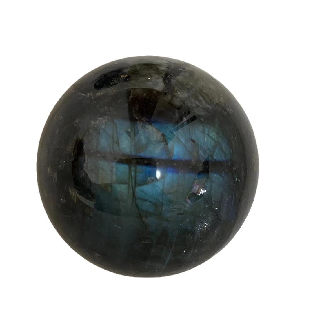 Regalo 1pc Bola de Cristal Natural Tirador Natural Bola de Piedra Larga Cal Piedra de luz de Luna Cristal decoración hogareña(Size:6-7cm)