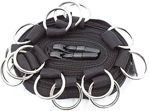 Ceinture De Yoga Réglable Nylon Noir – Sangle Connexion Mains-Pieds Pour Étirements Profonds & Exos Confortables