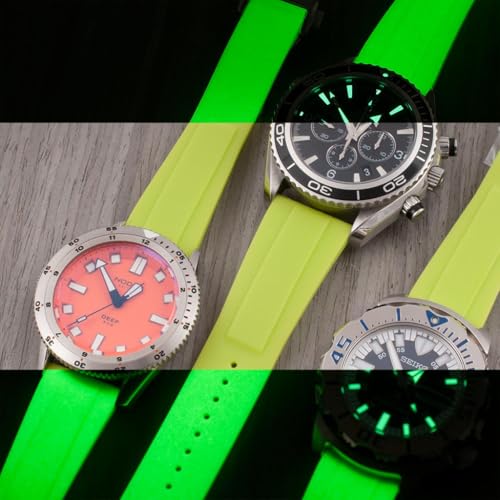 Image of StrapHabit Quick Release Deployant Rubber Watch Strap For Large and Small Wrists - Women and Men - Band FKM Deployment 19mm, 20mm, 21mm, 22mm