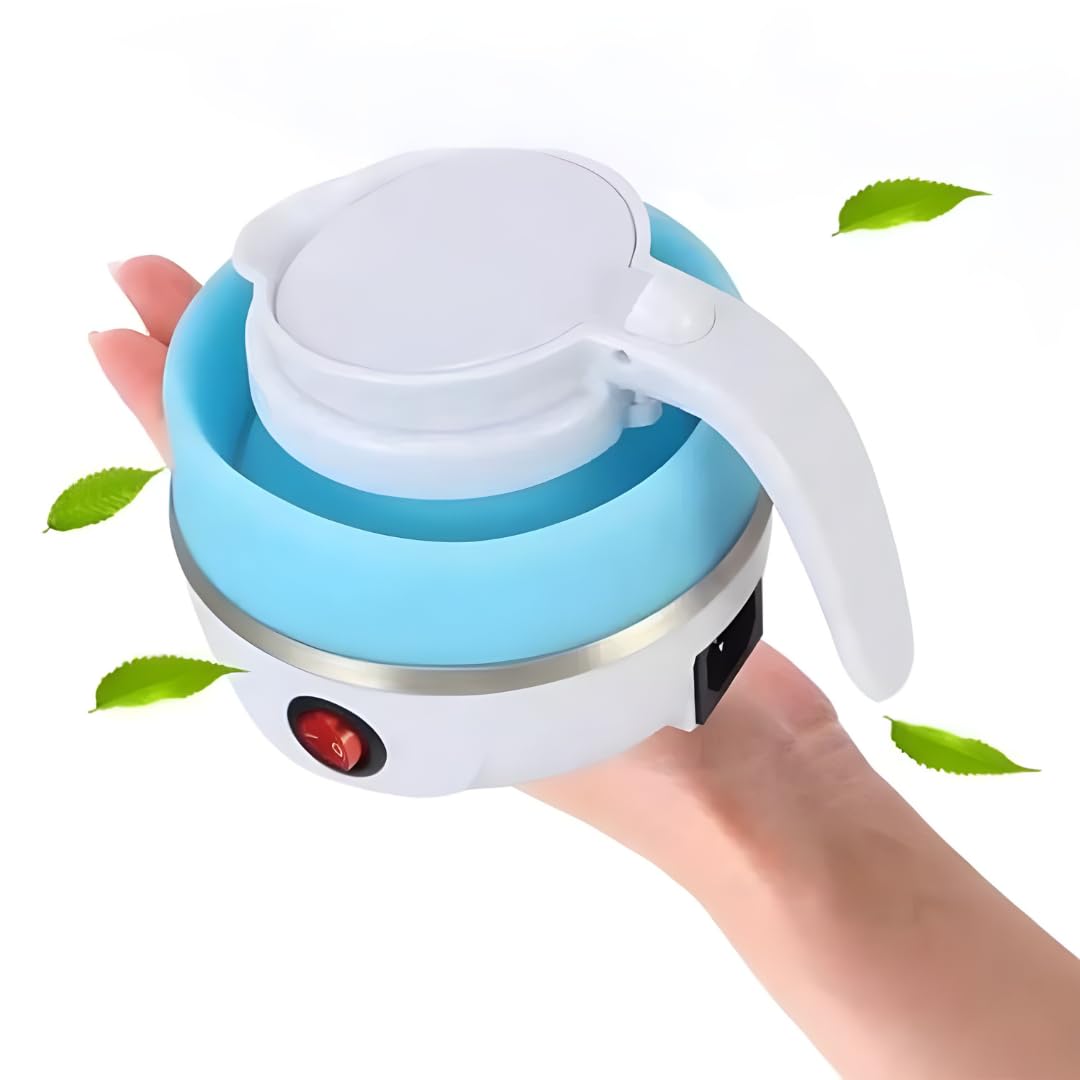 RFV1 Electric Kettle Foldable 600ML, Portable kettle for Travel, Collapsible Kettle for Hot water/Tea & Coffee Maker Suitable for Most Travel and Home & Office (Color may vary)-image-33