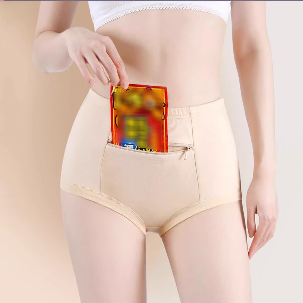 LaseVe Donna Intimo con Tasca Frontale Segreta Cotone Mutandine Scorta da Viaggio Mutande Sicurezza Slip Confezione 2/3/5