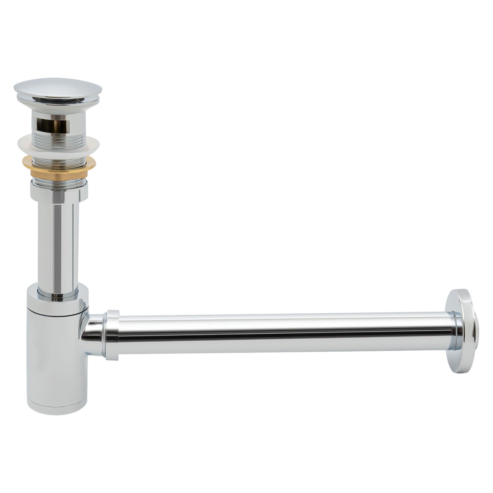 Fregadero con rebosadero, sifón de lavabo, grifo de desagüe desplegable, lavabo de baño, desagüe