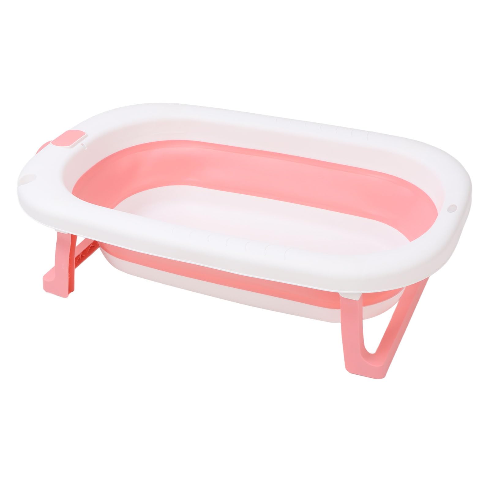Składana Wanna dla Niemowląt, Składanie Termometru Wanny Dziecięcej dla Małych Dzieci (PINK)