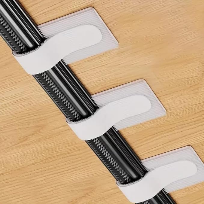 50 PCS Reusable Cable Ties Cable Tidy Management Self Adhesive Cable Ties Reusable Wire Organizers for Cords Hooks for Outdoor String Lights Light Clips (White)