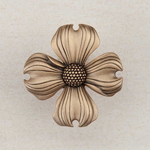 Acorn Manufacturing DQ6GP Artisan Collection Dogwood Knob44; Museum Gold